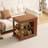27.5"-36.2"Drop Leaf Expandable Rolling Coffee Table with Double Storage Shelves,  Foldable Side Dining Cart for Small Space Living Room-1628801945