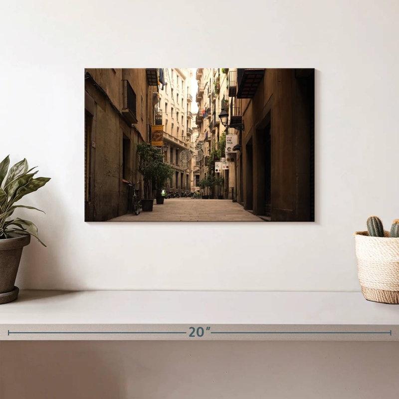 Sirci, Espagne, allée, bâtiments, H 8 po x l 12 po