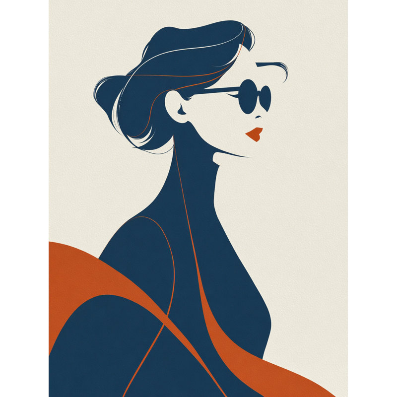 «Minimalist Silhouette Grace», art mural sur toile tendue