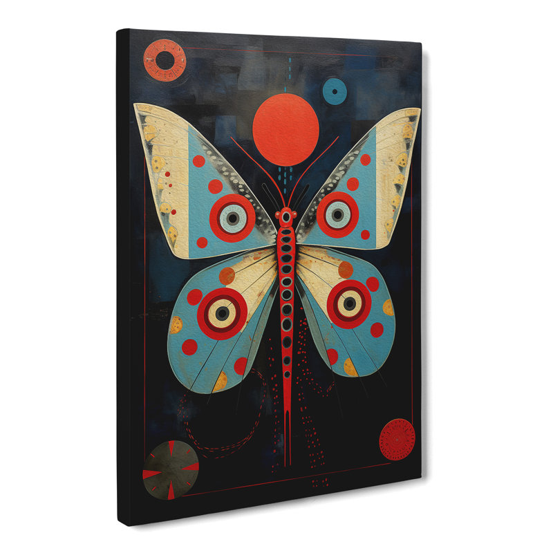 Moth Constructivism - Single Picture Frame Print, 76cm H x 50cm W x 3cm D