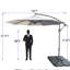 Parasol suspendu 10 pi gris