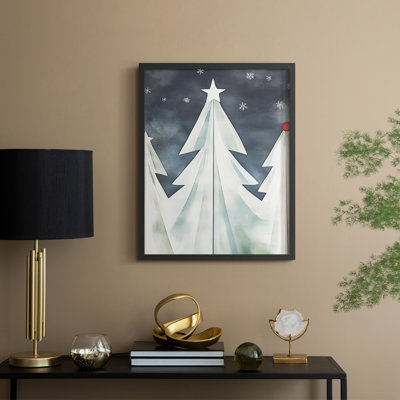 «Christmas Holiday Art DCCCLVI», reproduction d'art encadrée - bois massif
