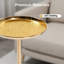 Table de bout en métal à hauteur réglable avec base en marbre naturel et plateau-929882258
