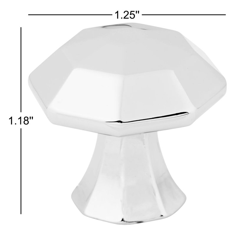 Wheeler Round Knob, Polished Chrome