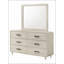 Commode contemporaine en bois à six tiroirs avec rangement spacieux et finition blanche élégante pour les intérieurs modernes