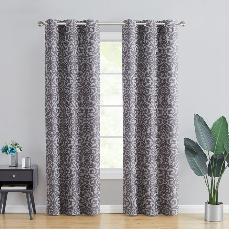 Ensemble de rideaux occultant 2 pièces Asteria, Gris anthracite, L 38 po x L 96 po