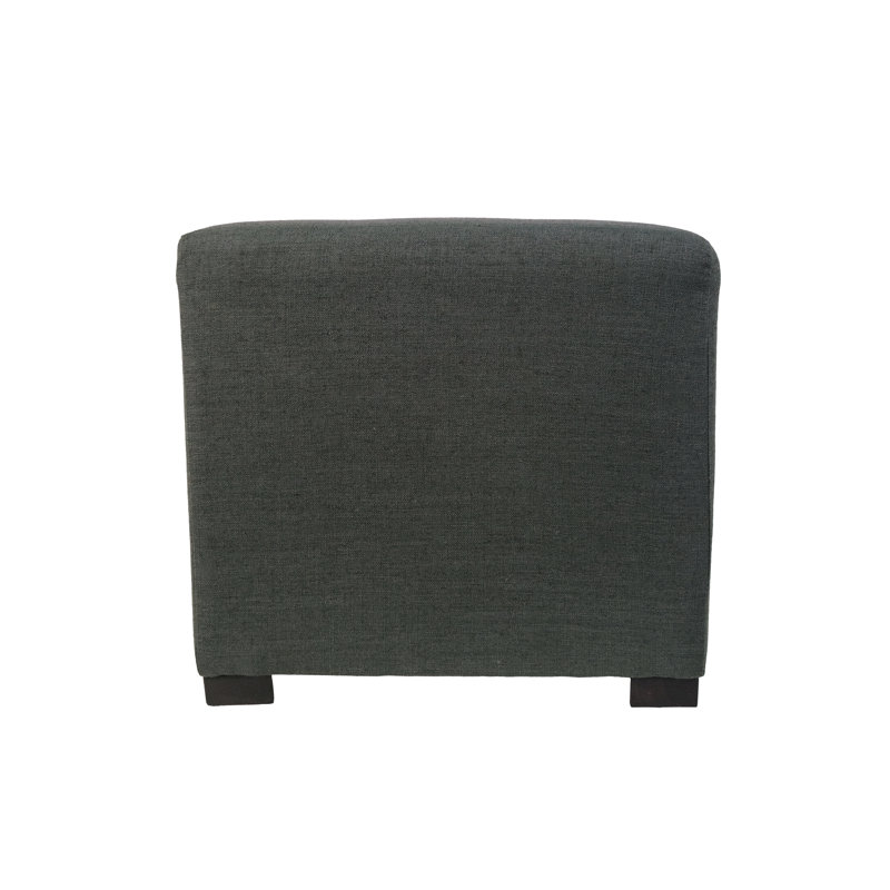 Repose-pieds carré touffeté de 19 po Emerie, Anthracite