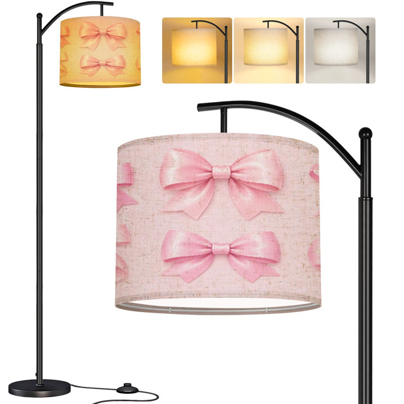  Lampe sur pied à arc Arc rose coquette y2k