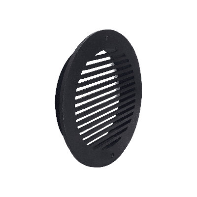 Grille de ventilation moderne 9,65 ", ronde 8", fonte d'aluminium, VR109