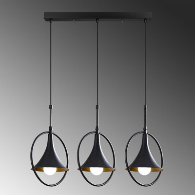 3 - Light Black Kitchen Island Pendant