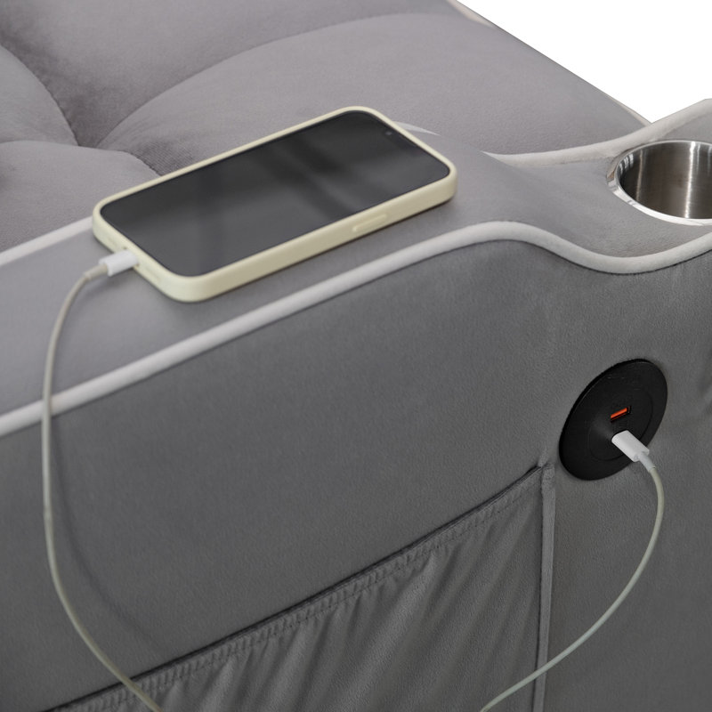 Fauteuil inclinable multifonctionnel en velours pour le salon et le bureau