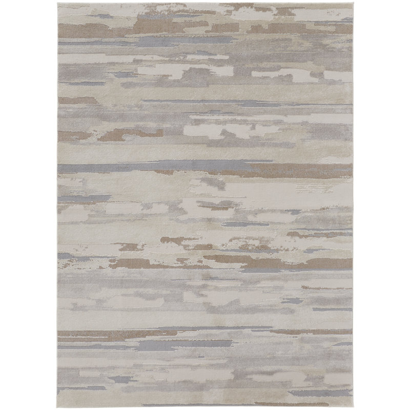 Tapis ivoire tissé à la machine Queens Boulevard, Rectangle 8 pi x 10 pi