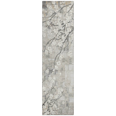 Machine Washable Indoor/Outdoor Boruta ACN2248 Floral Rug