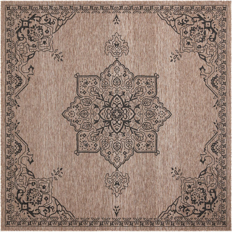 Tapis transitionnel Tollefson couleur chameau, Carré 10 pi