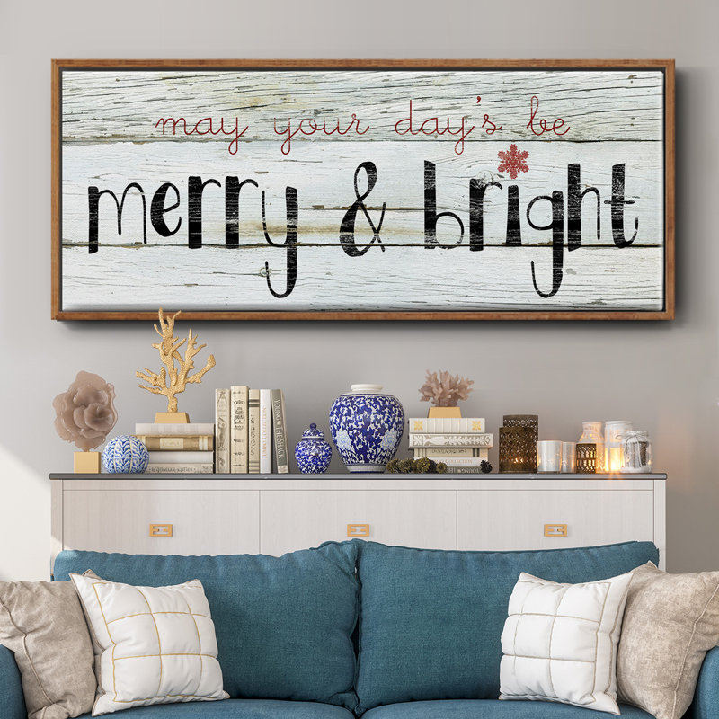 Merry & Bright - toile encadrée, H 20 po x l 50 po