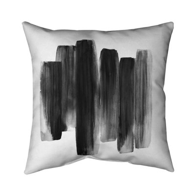 Black shapes - 16"x16" Outdoors Throw pillow - Spun poly - Print on demand