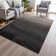 Machine Washable Indoor/Outdoor Xhevrie Black Rug