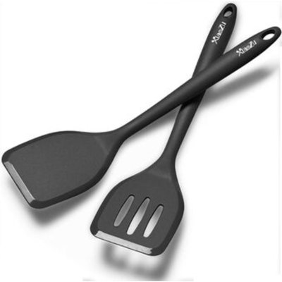 Silicone Spatula Turner Set, High Heat Resistant Spatulas With Seamless One Piece Design, Nonstick Rubber Flippers Utensils For Baking & Cooking,BPA-Free,11IN