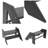 2-Step Modern Black Foldable RV Step Ladder