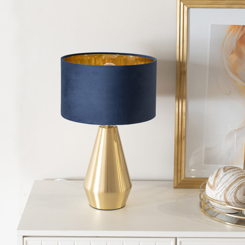 Alamar Metal Table Lamp, Yes, Gold, Blue
