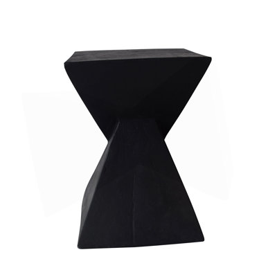 Charming Lightweight Concrete Side Table With Twisted Hourglass Design