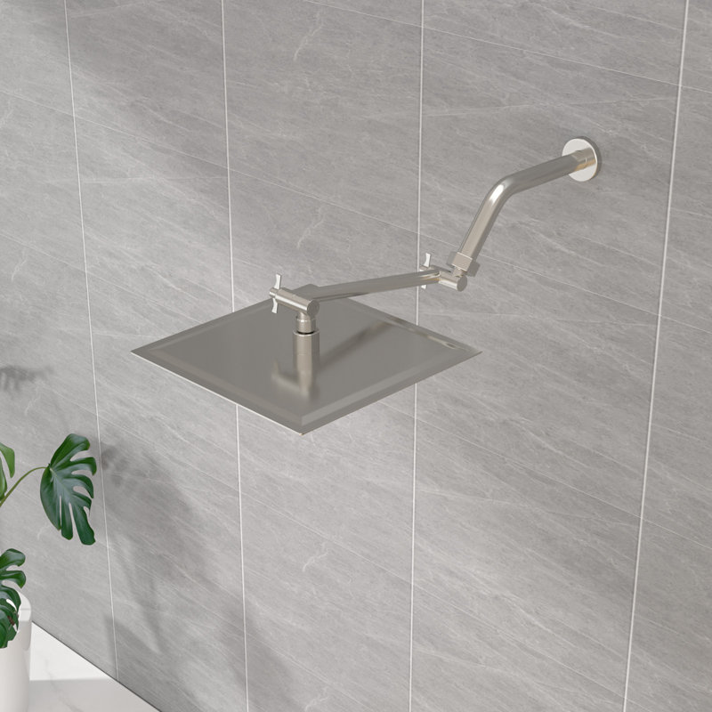 Pomme de douche carrée 10 pouces avec bras de douche réglable