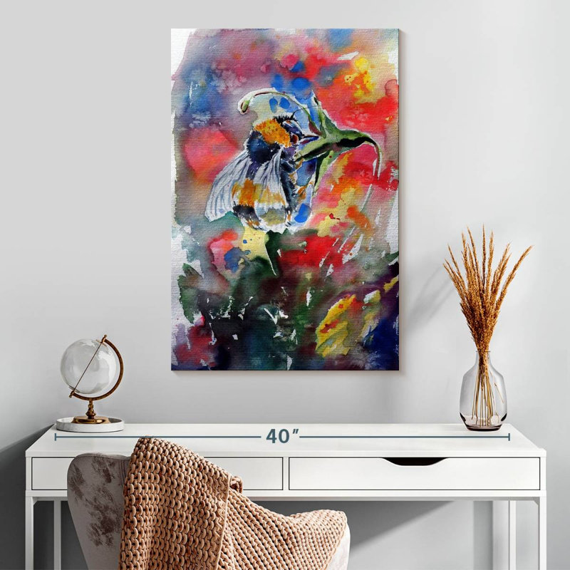 Brampt Bee With Flower, 30" H x 20" W