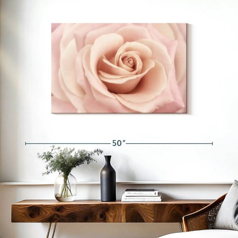 Harnek Peach Pink Rose, 24" H x 36" W