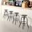 Rozlynn 27-30" Swivel Counter Stools Adjustable Height Bar Stool Wood Top for Kitchen Island with Metal Frame-2084585214