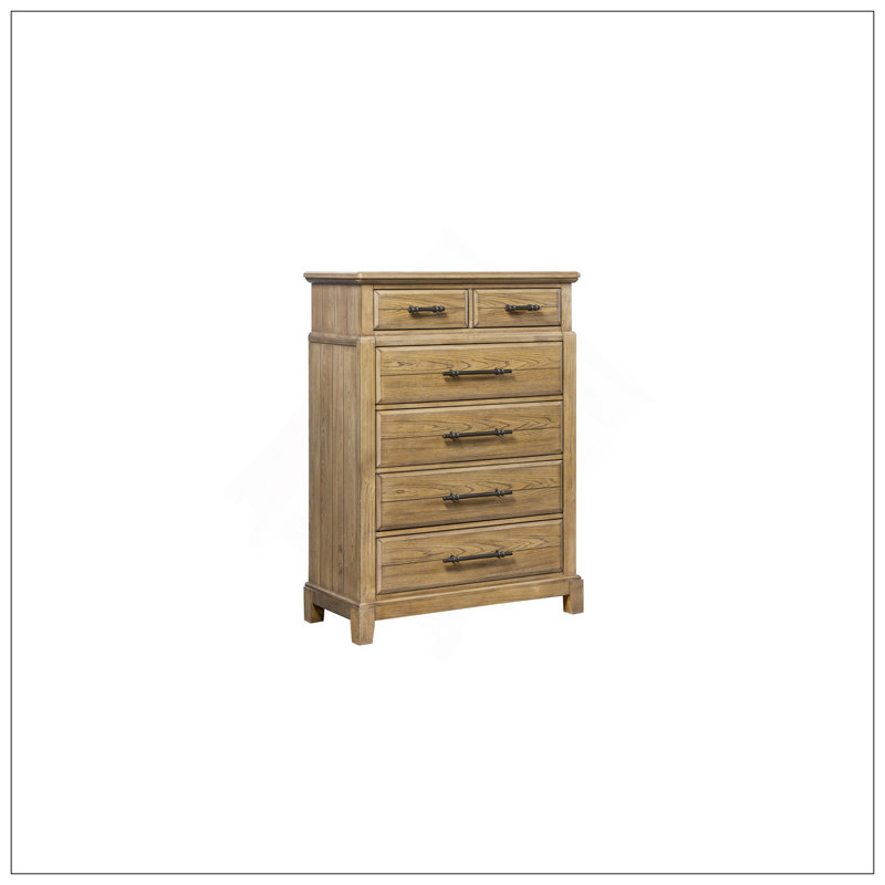 Commode 6 tiroirs - Finition caramel