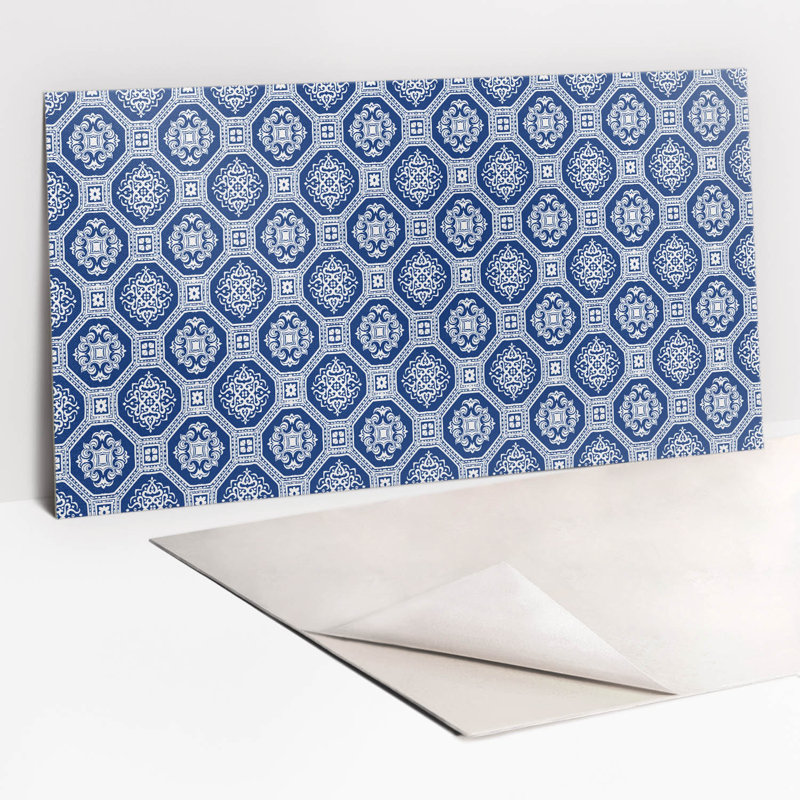 Chalmas 50 x 100 cm PVC Tile in Blue