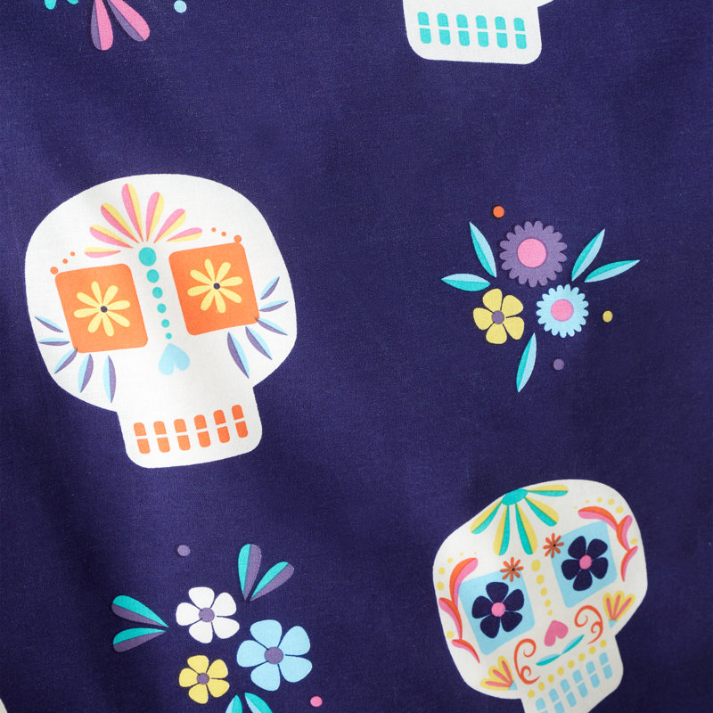 Sugar Skull Fiesta Fitted Sheet, Single (3')