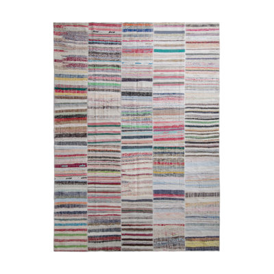 Rug & Kilim One-of-a-kind Hand-knotted 8'7" X 12' Wool Area Rug In Gray