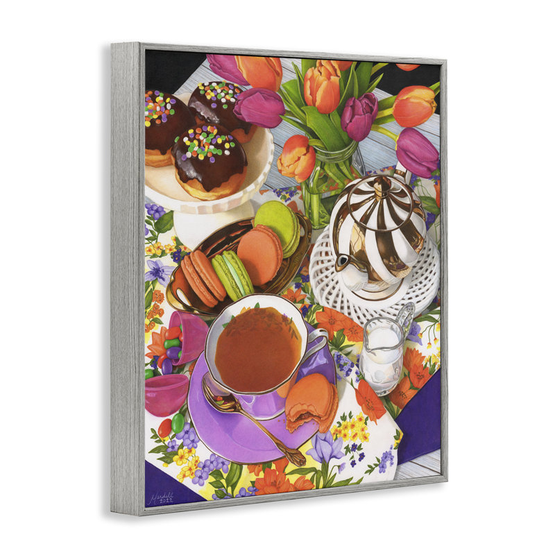 «Spring Tea Party» par Mardell Schuster, Estampe numérique Farmhouse, H 30 po x l 24 po