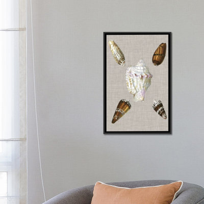 « shells on linen ii », reproduction d’impression sur toile tendue