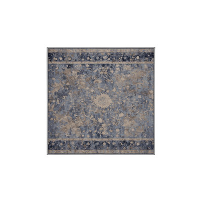 Machine Washable Gray Area Rug