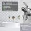 Robinet de salle de bain mural à poignée simple avec drain-101454196