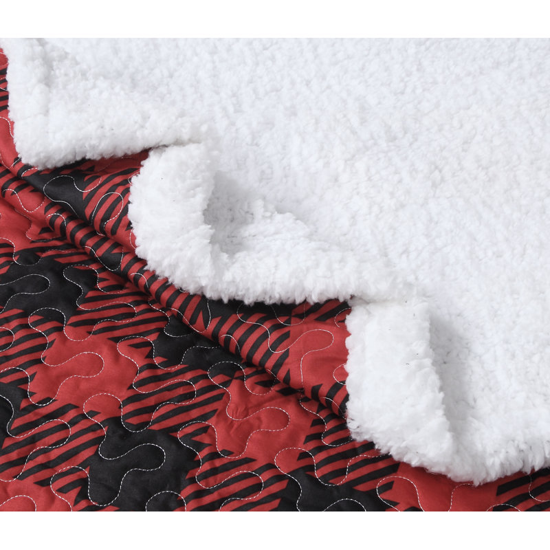 Bram Polyester Plaid Quilt, Twin Quilt + 2 Pillowcases