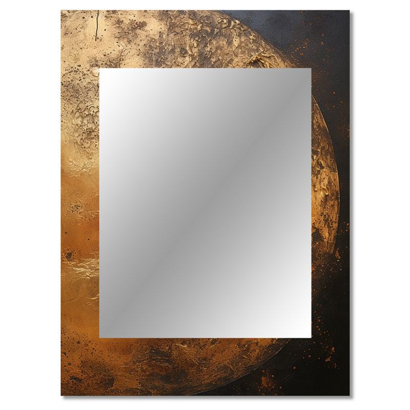 Bronze Moon Beam - miroir lune, miroir mural décoratif doré, impression d'art en métal, 40 po x 30 po