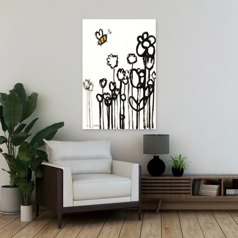 Art contemporain avec abeille, H 36 po x l 24 po