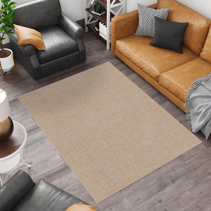Oscar Custom Cut Non-Slip Rubberback Extra Long Hallway Runner Rug for Kitchen, Living Room, Bedroom, Runner 2'7" x 3', Beige