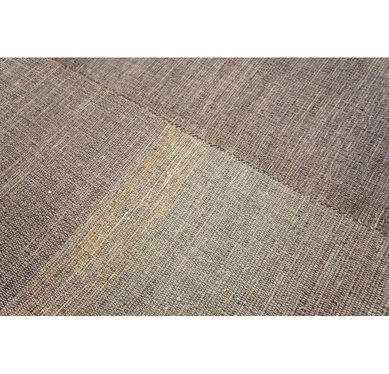 Sensational Gray-Brown Color Contemporary Handwoven Wool Shaker Style Rug