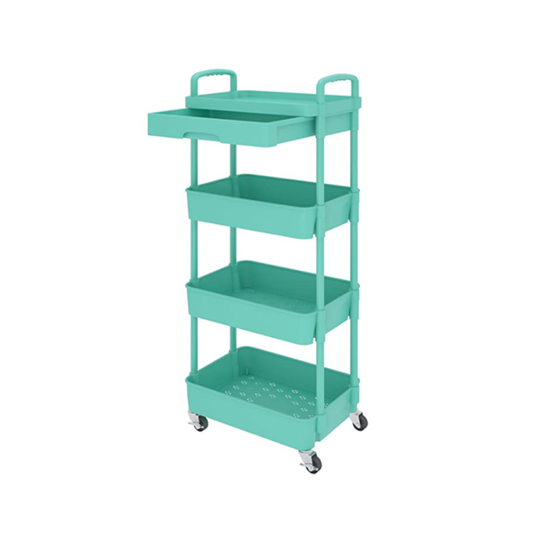 Rebrilliant Nielle 15.35'' W Metal Storage Rack with Wheels | Wayfair