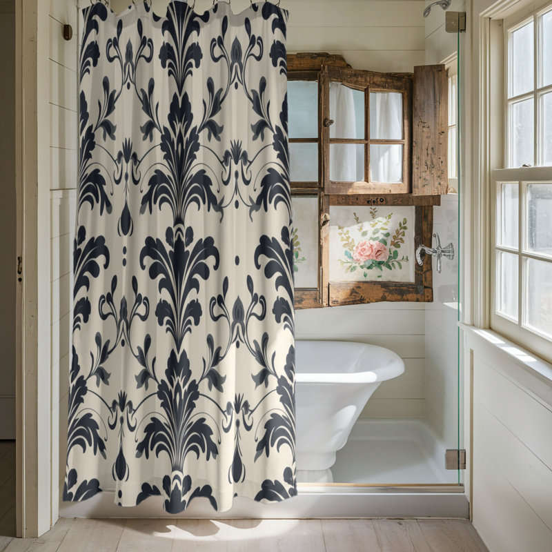 Rideau de douche Damask Harmony - Premium, H 74 po x l 71 po