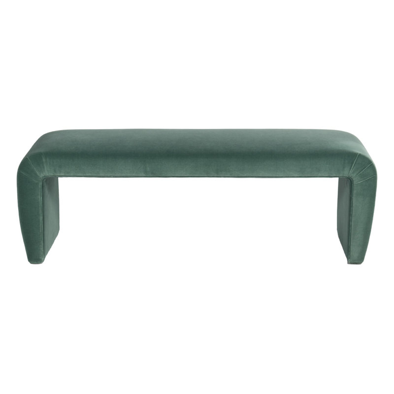 Upholstered Bench, Teal