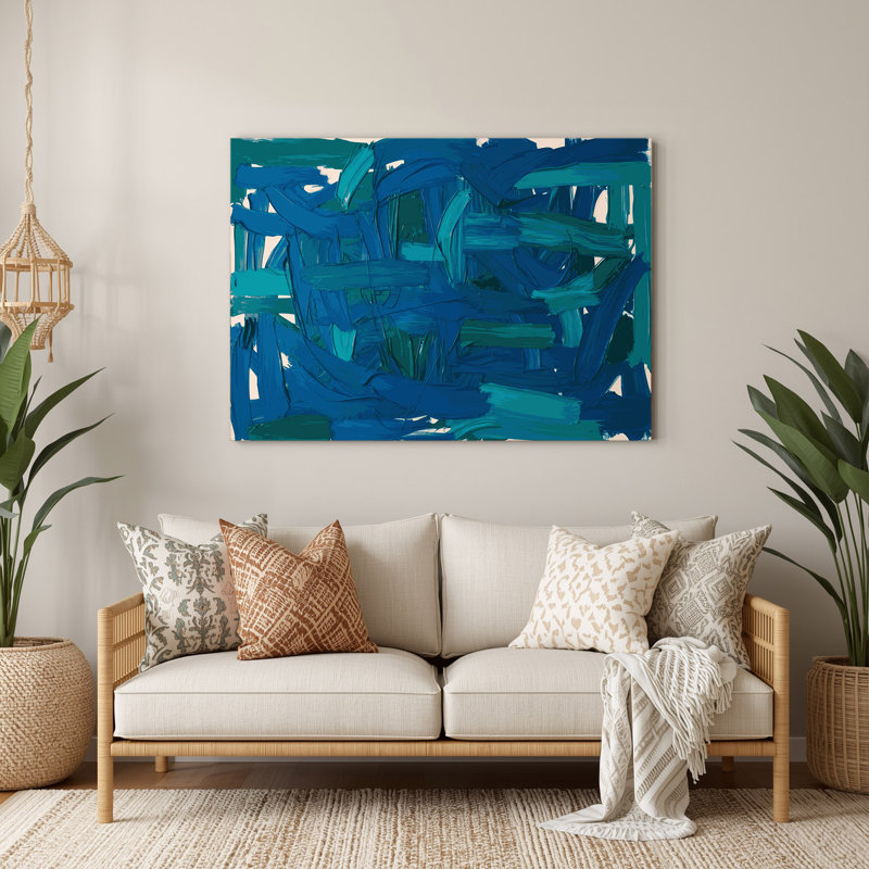 Art mural en métal Neo Expressionism 47, H 132 po x l 168 po x P 0,05 po
