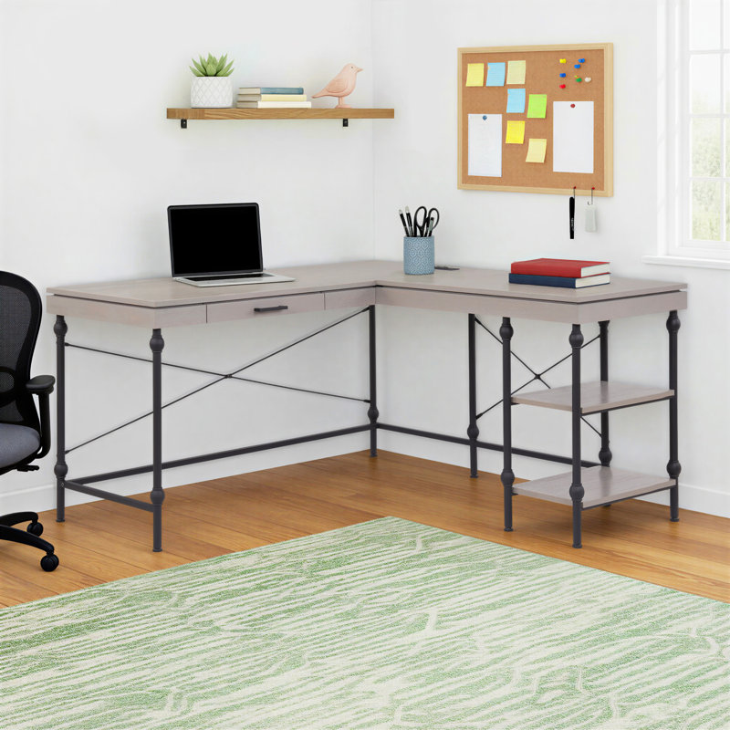 Bureau en L Monier, Gris antique