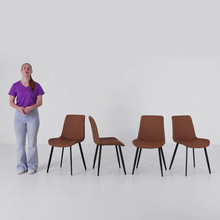 Corrigan Studio® Kamai Faux Leather Upholstered Modern Dining