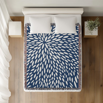 Addy Floral  Cotton Throw Blanket
