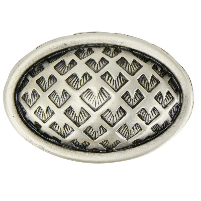 THAMES OVAL KNOB IN  PLATE, Silver